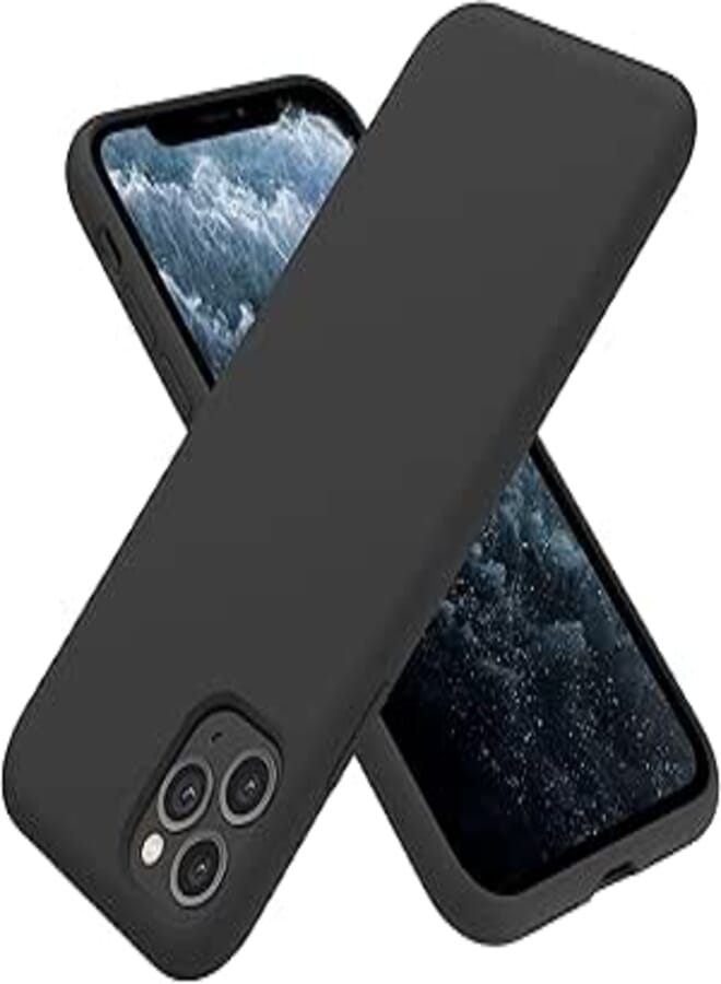 OTOFLY Compatible with iPhone 11 Pro Max Case,Ultra Slim Fit iPhone Case Liquid Silicone Gel Cover with Full Body Protection Anti-Scratch Shockproof Case (Black)